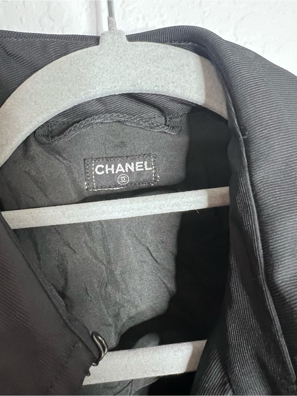 Chanel Jacket Women's Size 4 Vintage Nylon Trench Coat Style Button Front C3 - Picture 3 of 16